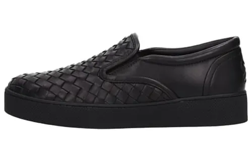 Bottega Veneta Dodger Leather Low top Stylish Skateboarding Shoes Women's Black