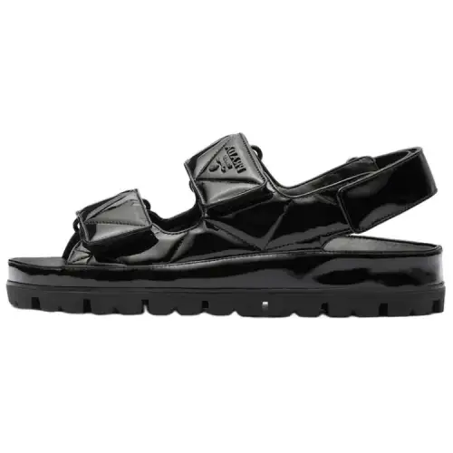 PRADA Logo-lettering Quilted Sandals