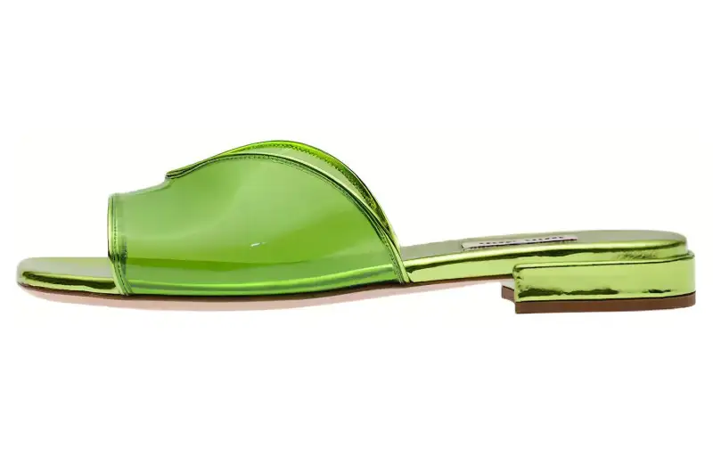 MIU MIU Slide Slippers Women's Green