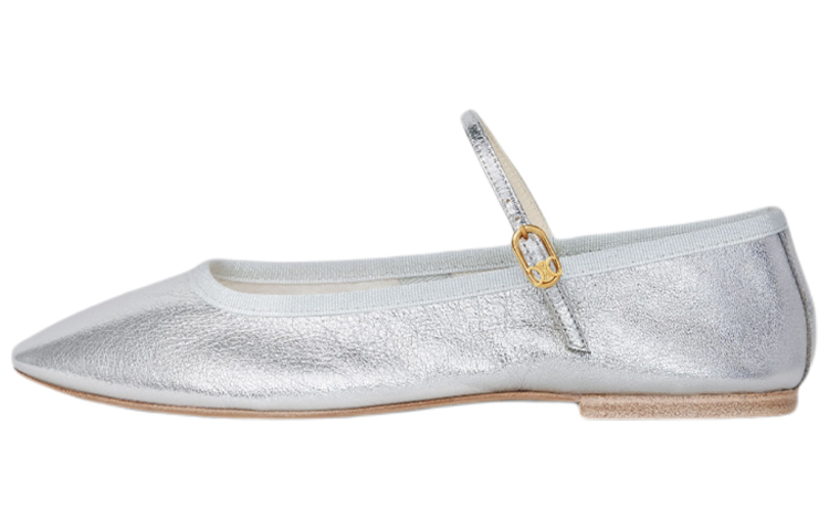 CELINE Mapy Jane Sheepskin Women's Casual Shoes Women's Silver