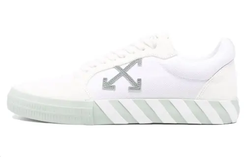 OFF WHITE Vulc Low Eco Canvas Suede White Sage Green