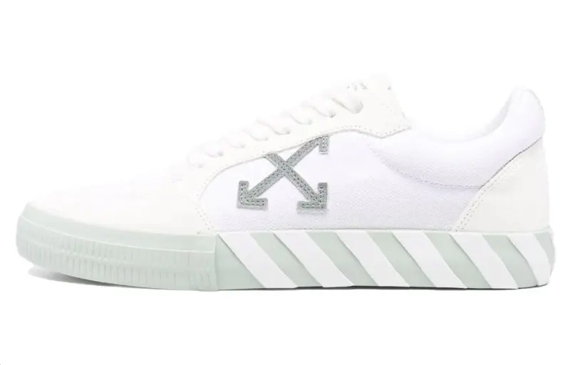 OFF WHITE Vulc Low Eco Canvas Suede White Sage Green