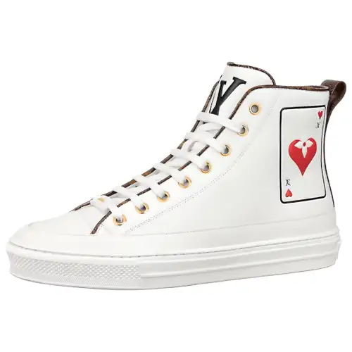 LOUIS VUITTON Stellar Ankle Sneakers 'White Poker With Back Monogram' Women's