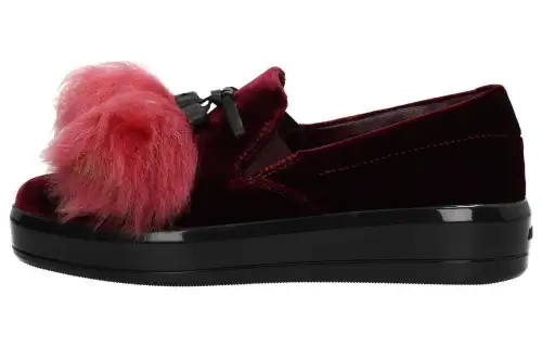 PRADA Suede Women's Casual Shoes Women's Red