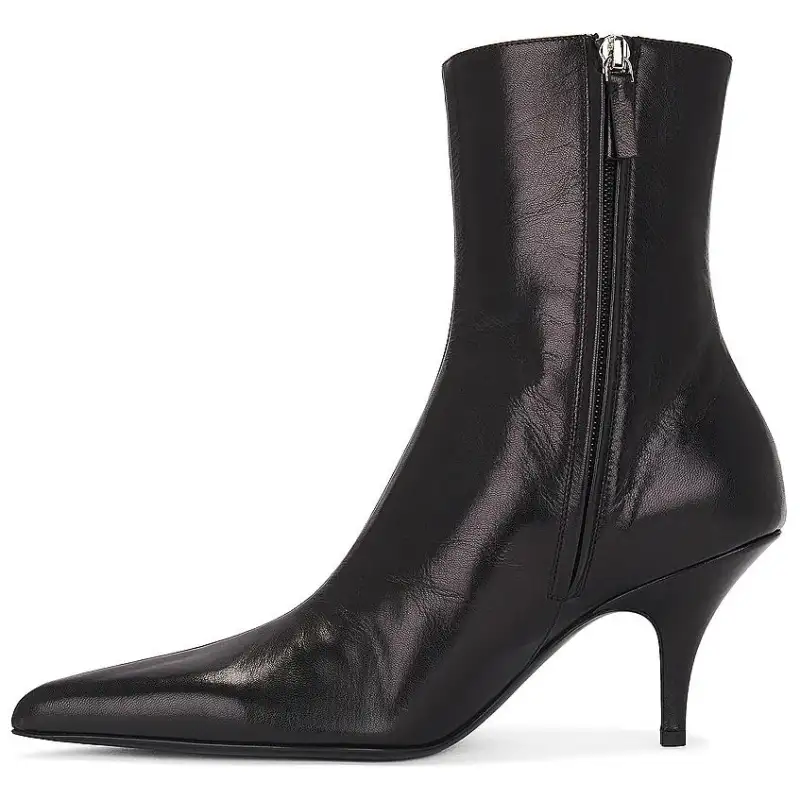 THE ROW Leather Ankle Boots 7.5cm Women's Black
