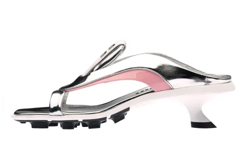 MIU MIU Stylish Sandal Women's Silver Pink