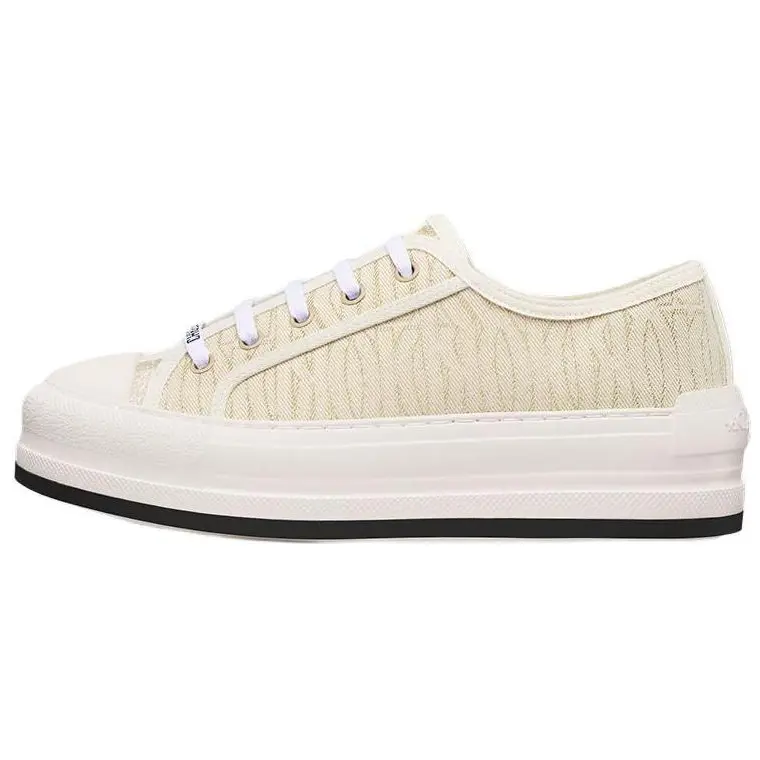 DIOR Walk'n'Dior Low top Canvas Shoes Women's Gold