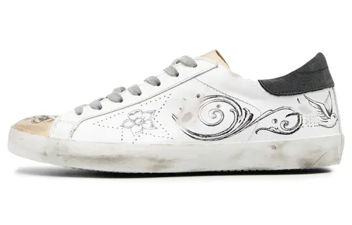 Golden Goose Super Star Skateboard Shoes Men's White