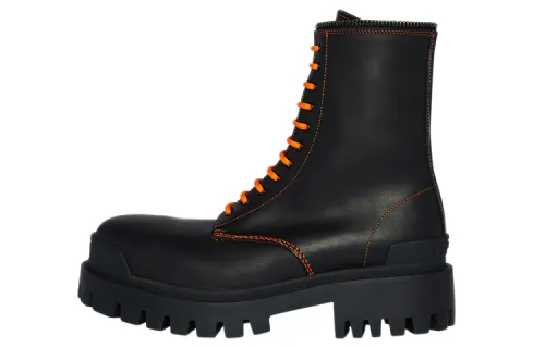 Balenciaga Master Combat Boots Women's Black/Orange