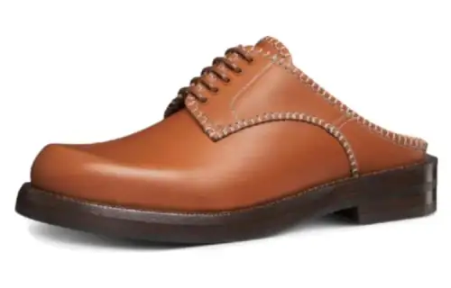 DIOR Carlo Composite Sole Rubber Sole Closed Toe Slippers Men's Brown