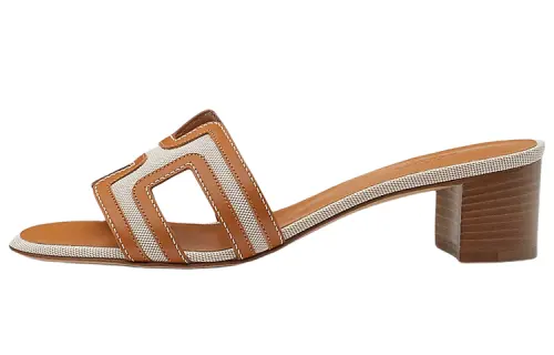 HERMES Oasis Skeleton Quick Dry Slide Slippers Women's Brown