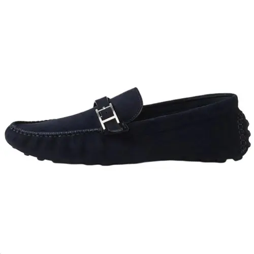 HERMES Idylle Gommino Loafers Men's Blue
