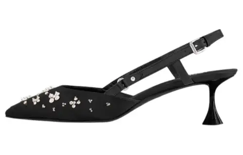 LOUIS VUITTON Blossom Slim Heel High Heels 5.5cm Women's Black
