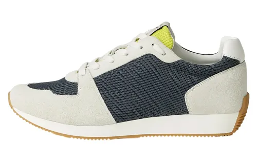 HERMES Escape Leather Low top Casual Shoes Men's Blue White Yellow