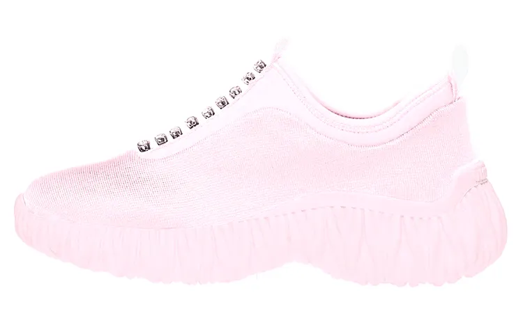 MIU MIU Breathable And Lightweight Low top Casual Shoes Women's Snow Pink
