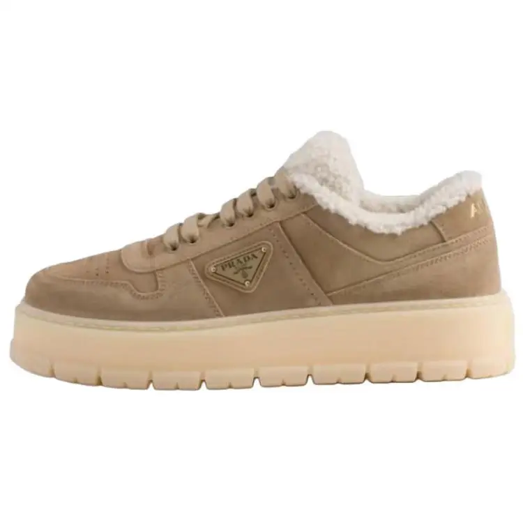 PRADA Low top Skateboard Shoes Women's Light Umber