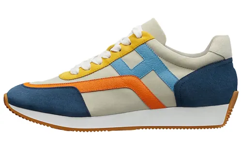HERMES Chris Lace Up Low top Casual Shoes Men's Multicolor