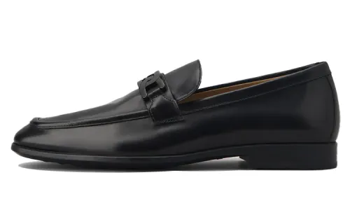 TOD'S Logo-plaque Leather Loafers