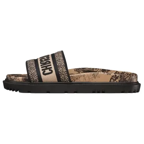 DIOR Dway Slide Slippers Women's Black Brown
