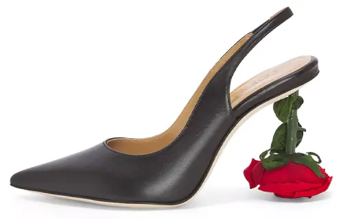 LOEWE Rose Irregular Heel High Heels 11cm Women's Black