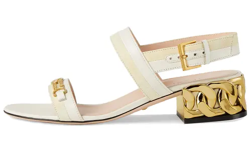 GUCCI One Strap Sandals Women's Custard