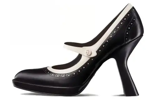 DIOR Spectadior Cow Leather Fashion Trend Irregular Heel High Heels Women's Black