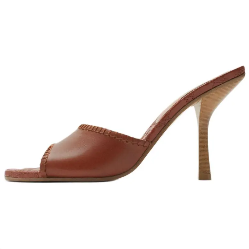 Burberry Cabana Slide Slippers 9cm Women's Brown