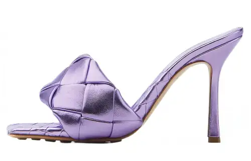 Bottega Veneta Intreccio Metallised Mules Women's