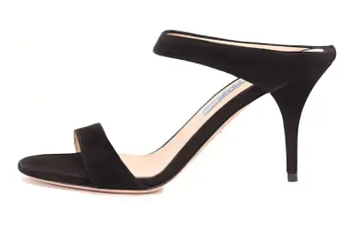 PRADA Suede One Strap Sandals Women's Black