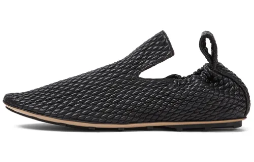 Bottega Veneta Lattice Quilted Leather Stylish Sandal Men's Black