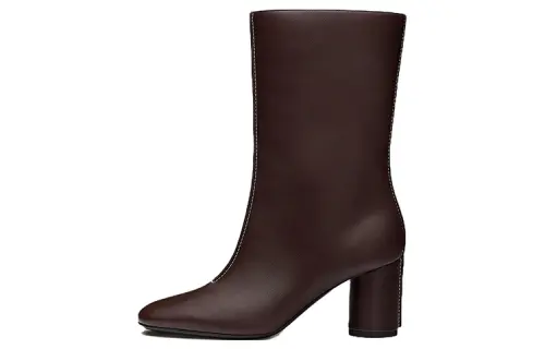 HERMES High Heel Ankle Boots Women's Brown