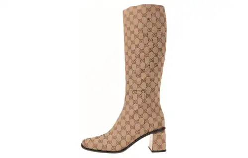 GUCCI GG Supreme-canvas Knee-high Boots