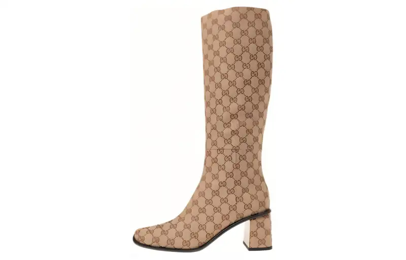 GUCCI GG Supreme-canvas Knee-high Boots