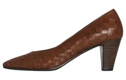 THE ROW Leather Chunky Heel High Heels 6.4cm Women's Brown