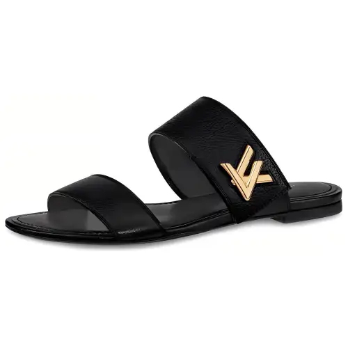 LOUIS VUITTON Horizon Slide Slippers Women's Black