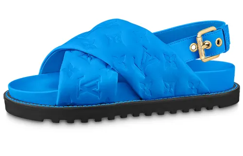 LOUIS VUITTON Paseo Comfort Stylish Skateboarding Shoes Women's Blue