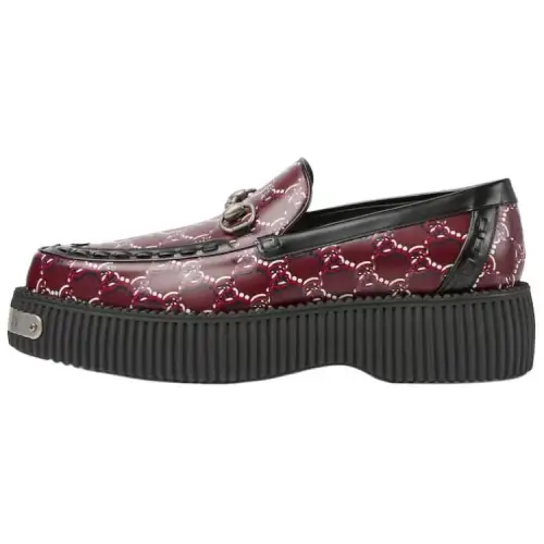 GUCCI Horsebit Loafers Men's Red