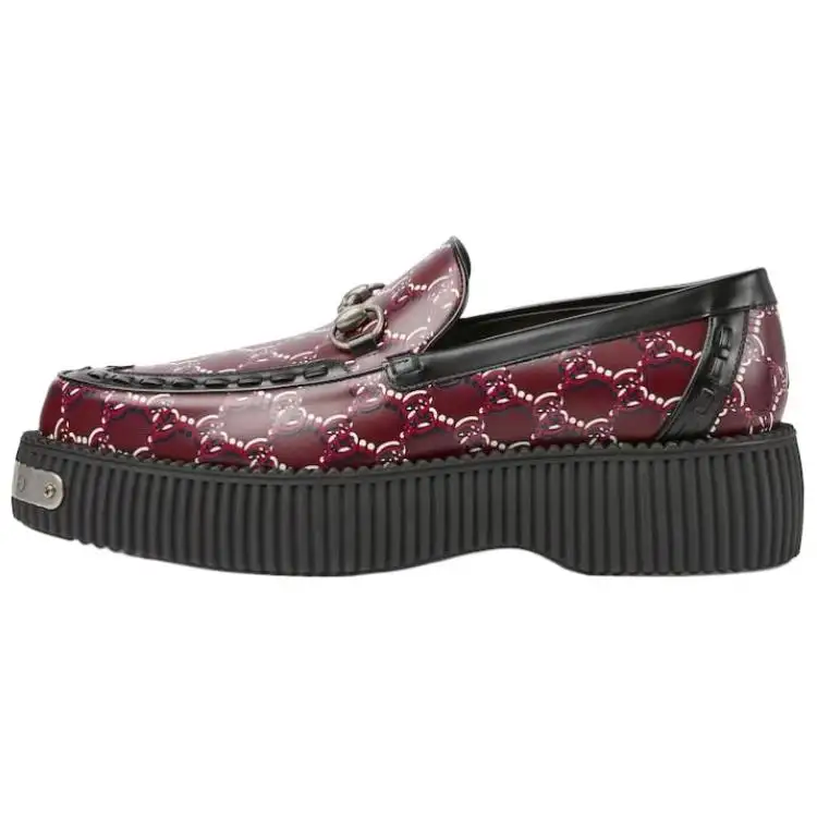 GUCCI Horsebit Loafers Men's Red