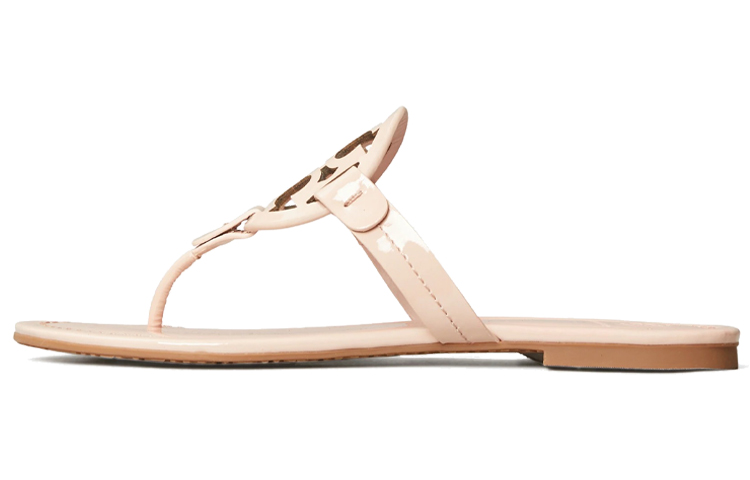 TORY BURCH Miller Patent Leather Flip Flop Women's Shell Pink