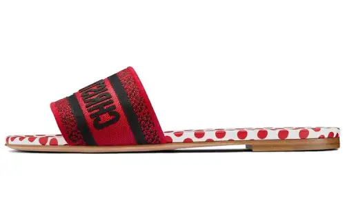 DIOR Dway Totem Slide Slippers Women's Red