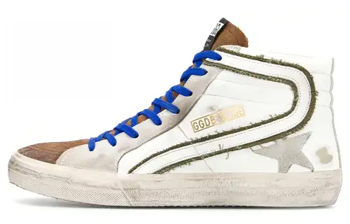 Golden Goose Slide Stylish Skateboarding Shoes Men's Gray White