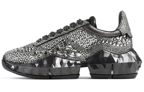 Jimmy Choo Diamond /F Low top Casual Shoes Women's Smoke Gray