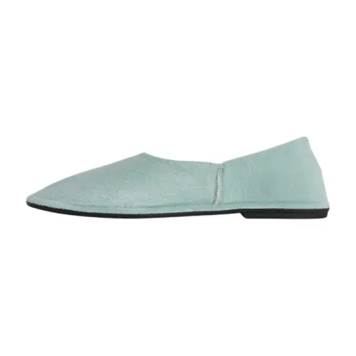 THE ROW Canal Slip On Leather Casual Shoes Women's Ice White