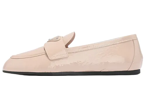 PRADA Leather Casual Shoes Women's Pink