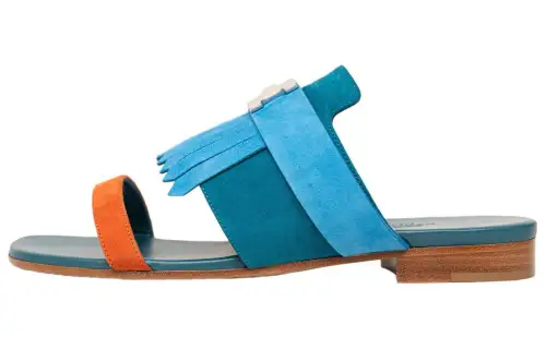 HERMES Coralia Slide Slippers Women's Blue