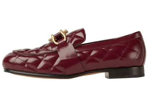 Bottega Veneta Monsieur Sheepskin Casual Shoes Women's Red Brown