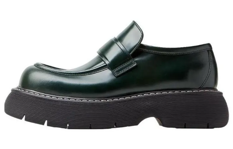 Bottega Veneta Swell Leather Casual Shoes Men's Green