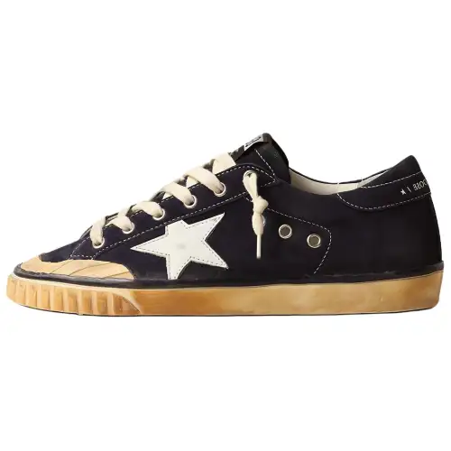 Golden Goose Super Star Skateboard Shoes Men's Black Distressed