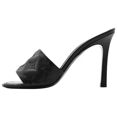 LOUIS VUITTON Revival Slide Slippers Women's Black