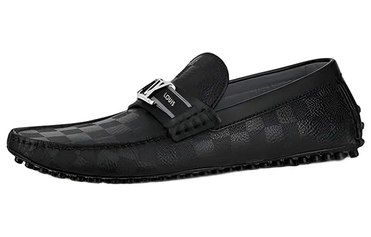 LOUIS VUITTON Hockenheim Moccasin Shoes 'Black'